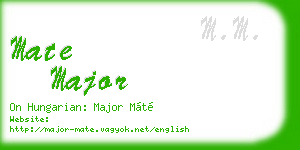 mate major business card