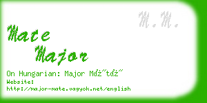mate major business card